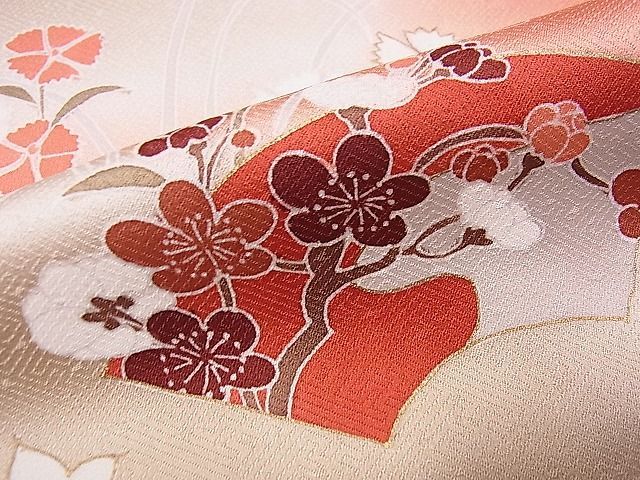 平和屋着物○訪問着 舞蝶花丸文 金彩 正絹 逸品 DAAZ0696ps 平和屋