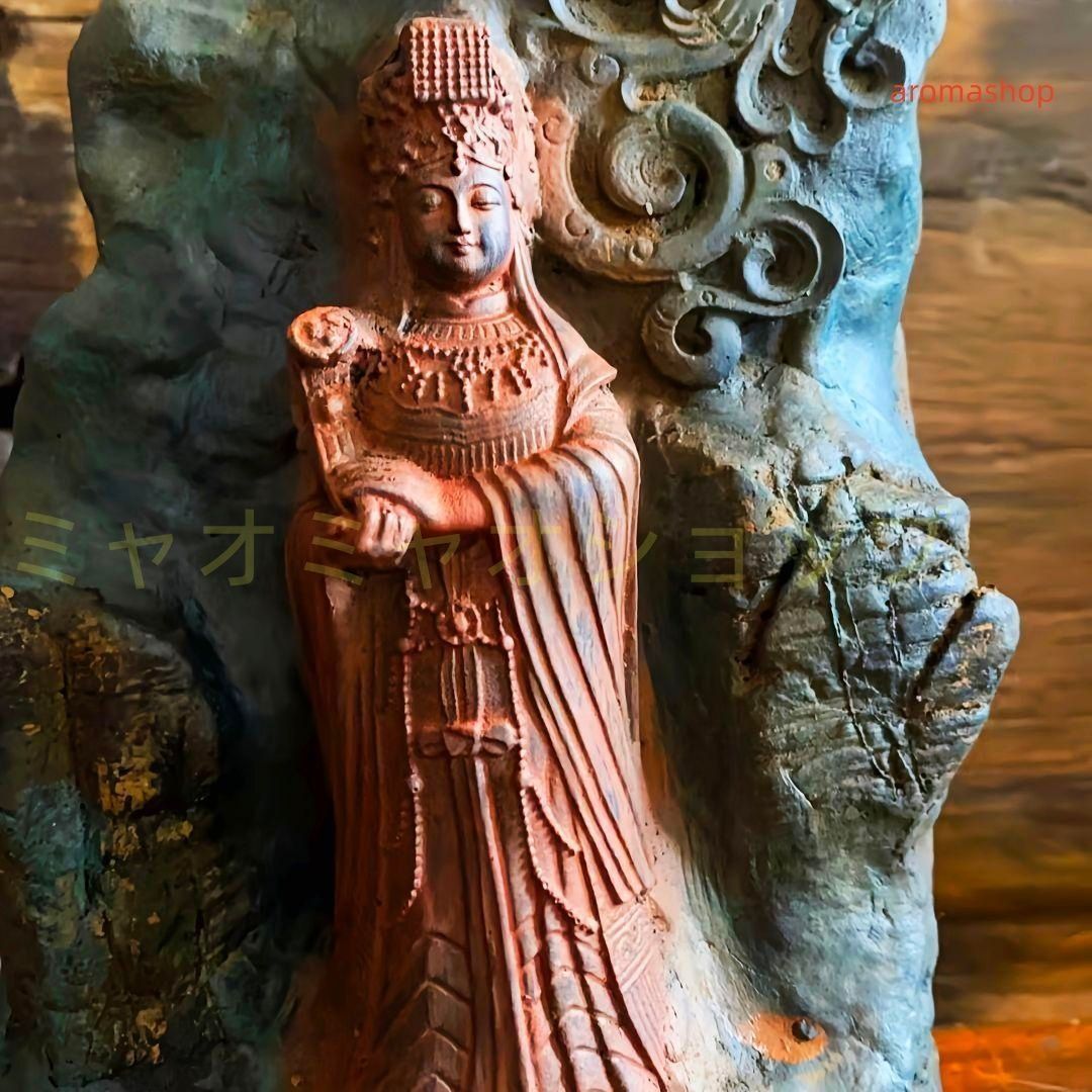 媽祖石壁像仏像 禅意 家内 茶台 仏堂 工芸品 置物