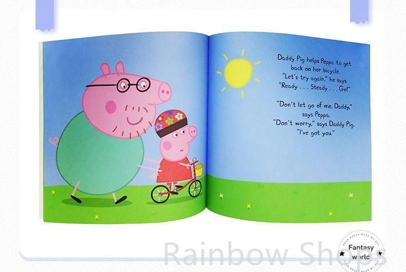 【新品未使用】PeppaPig ボックス ペッパピッグ 英語絵本 50冊 青 ブルー 黄色 マイヤペン対応　MaiyaPen  zxc cp163