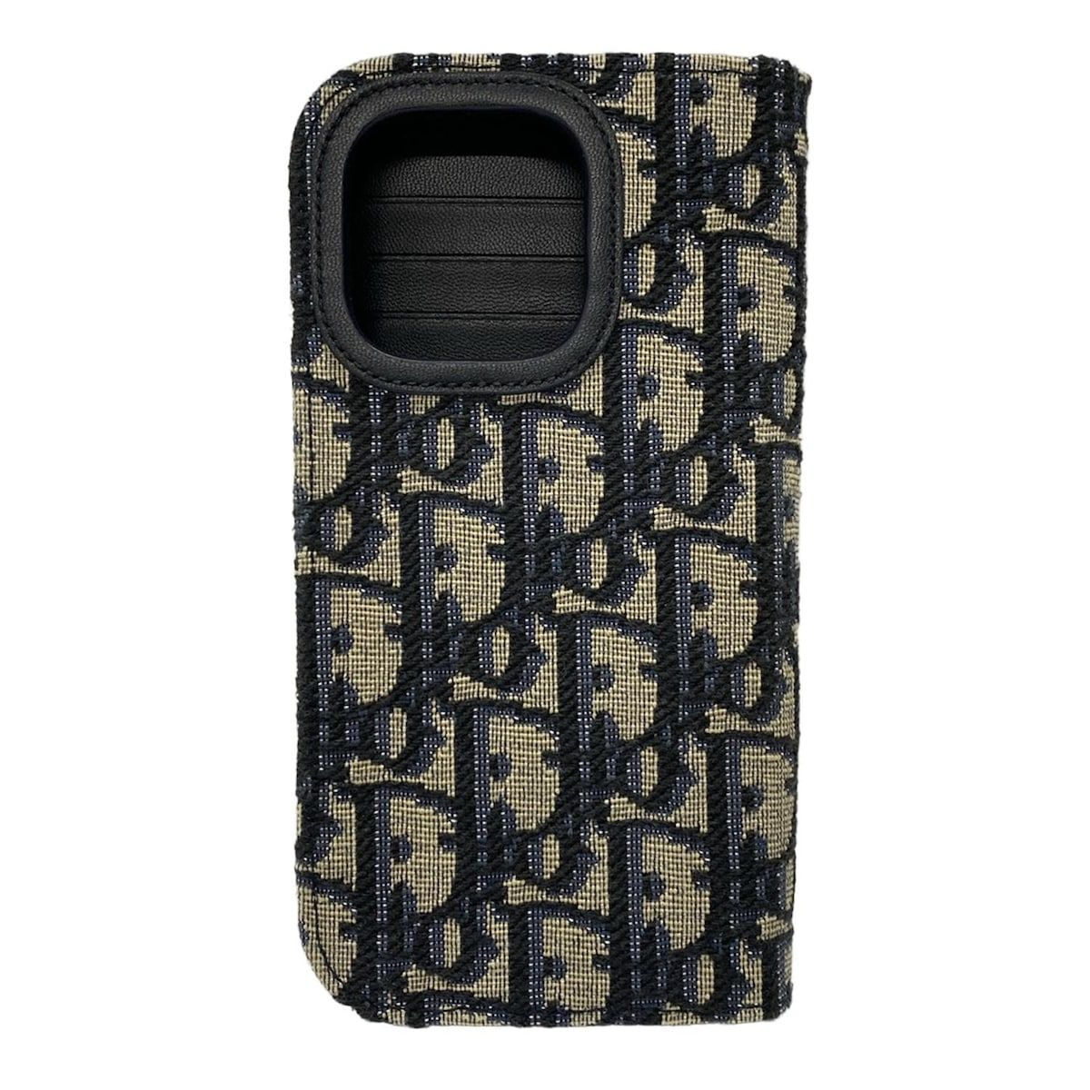 ディオール クリスチャンディオール 携帯電話ケース 30モンテーニュ S2383UTZQ_M928 ベージュ×ネイビー×黒 レザー