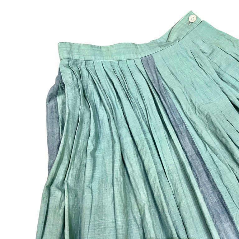 スカート 80s I.S. issey sports shury ISSEY SPORT ラインデザインプリーツフレアスカート ISSEY