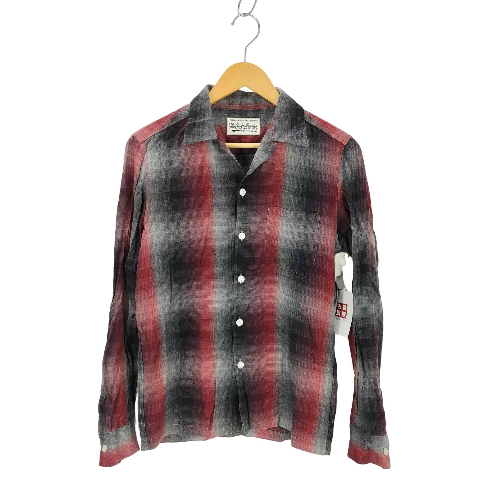 ワコマリア WACKO MARIA 60 S OMBRE CHECK OPEN COLLAR SHIRT メンズ JPN S