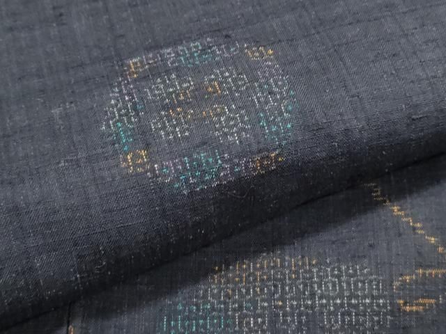 平和屋着物○本場結城紬 100亀甲 宝尽くし文 正絹 逸品 CAAS9269th