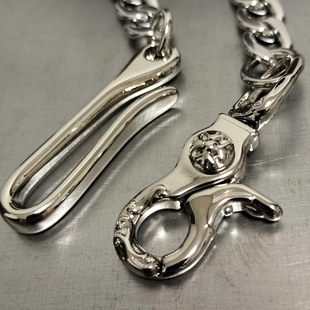 真鍮 ステンレス 喜平 ウォレットチェーン 13㎜ ヴィンテージ シルバー