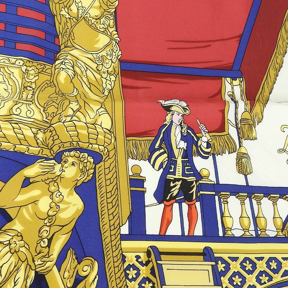 中古】 エルメス スカーフ カレ90 シルク100％ VUE DU CAROSSE
