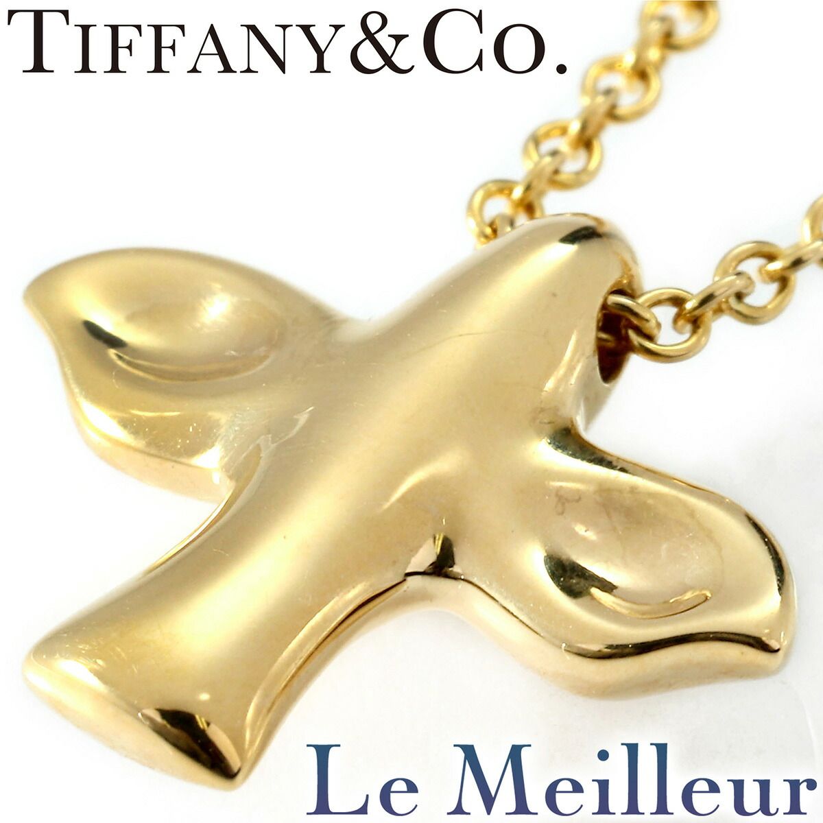 ティファニー エルサ・ペレッティ バードクロス ネックレス K18