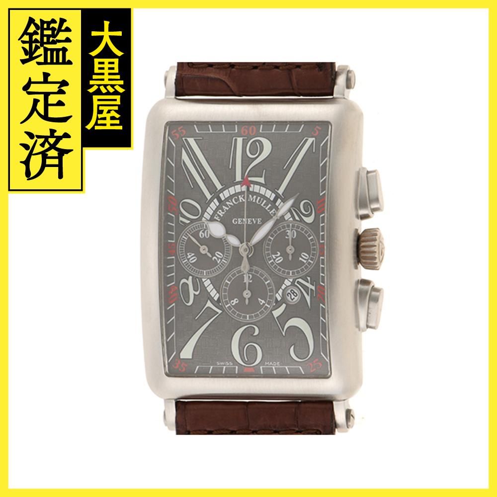 FRANCK MULLER　フランクミュラー　ロングアイランド クロノ インディアナポリス 50本限定　1200CCAT INDIANAPOLIS　 自動巻き　SS/革　メンズ　グレー【430】2143100448018