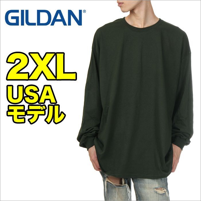 待望 GILDAN ギルダン ロンT メンズカットソー ロゴプリント 2XL