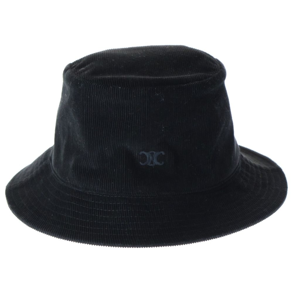 ★値下げ★ 新品　新作　CELINE ミニトリオンフ バケットハット ブラック CELINE (セリーヌ) MINI TRIOMPHE BUCKET HAT IN CORDUROY ミニ