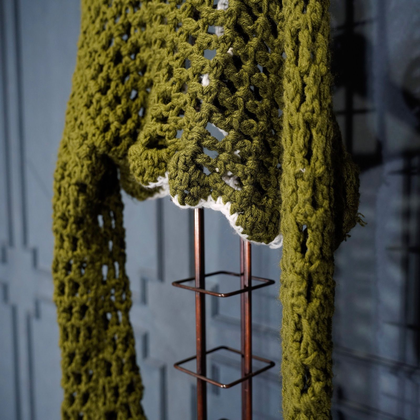 USA VINTAGE アメリカ古着鍵編みデザインニットカーディガン USA VINTAGE CROCHET DESIGN SUMMER KNIT CARDIGAN/アメリカ古着