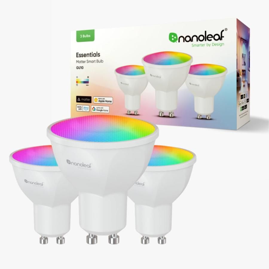 Nanoleaf ナノリーフ スマート電球 Matter対応 3個入り GU10 アレクサ対応 スマートライト インテリア NF080B06-3G