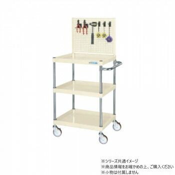 サカエ CSパールワゴン中量タイプ 上部パンチングパネル付 アイボリー CSP-6083JPSEI