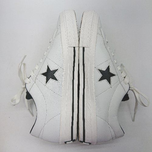 ◇ CONVERSE ALL STAR コンバースオールスター ワンポイントロゴ シンプル スニーカー サイズ25.5 ホワイト系 メンズ E 