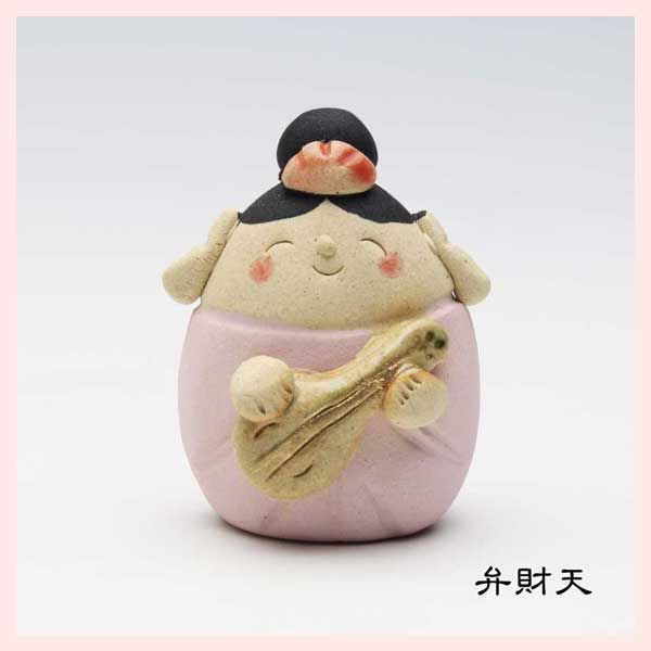 瀬戸焼 七福神 置物（弁財天） ※陶器,縁起物,和,日本,民芸品