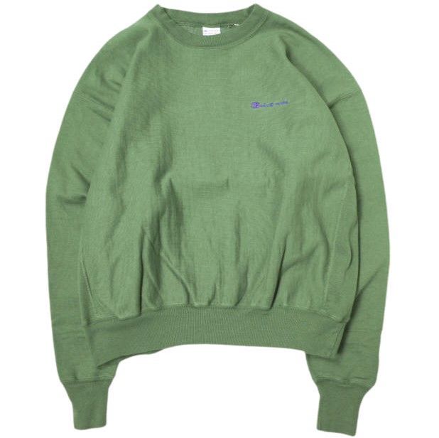 SAINT MICHAEL セントマイケル 23AW CRW N SWT | LOGO ロゴ刺繍 クルーネックスウェット SM-A23-0000-027 L GREEN トレーナー SAINT Mxxxxxx トップス g22124