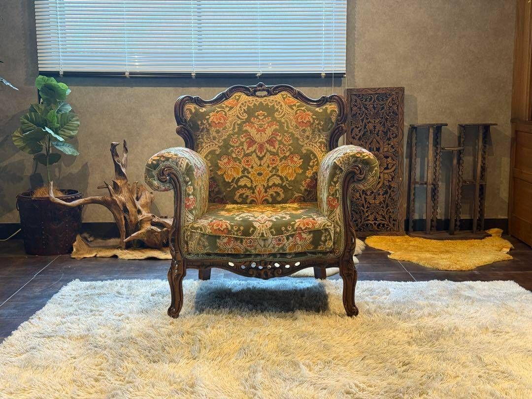 金華山織　クラシック　クラシカル　アームソファ　猫脚　ヨーロピアン　GZ 金華山織 クラシック クラシカル アームソファ 猫脚 ヨーロピアン GZ