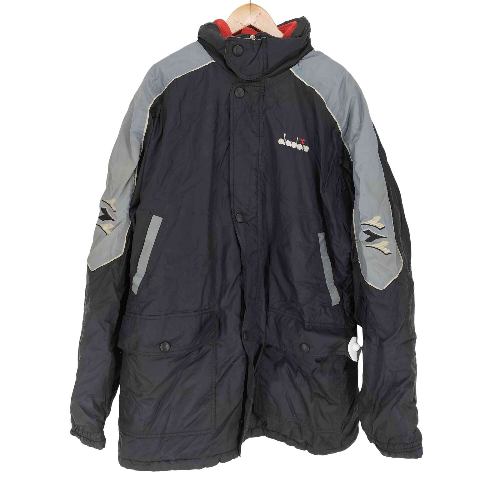 【新品未使用】ディアドラ中綿ジャケット ディアドラ DIADORA 80~90S ロゴ刺繍中綿ハーフコート メンズ JPN：XXL