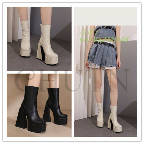 サイズUK4！激レアモデル！ドクターマーチンKENDLAチャンキーヒールブーツ サイズUK4！激レアモデル！ドクターマーチンKENDLAチャンキーヒール