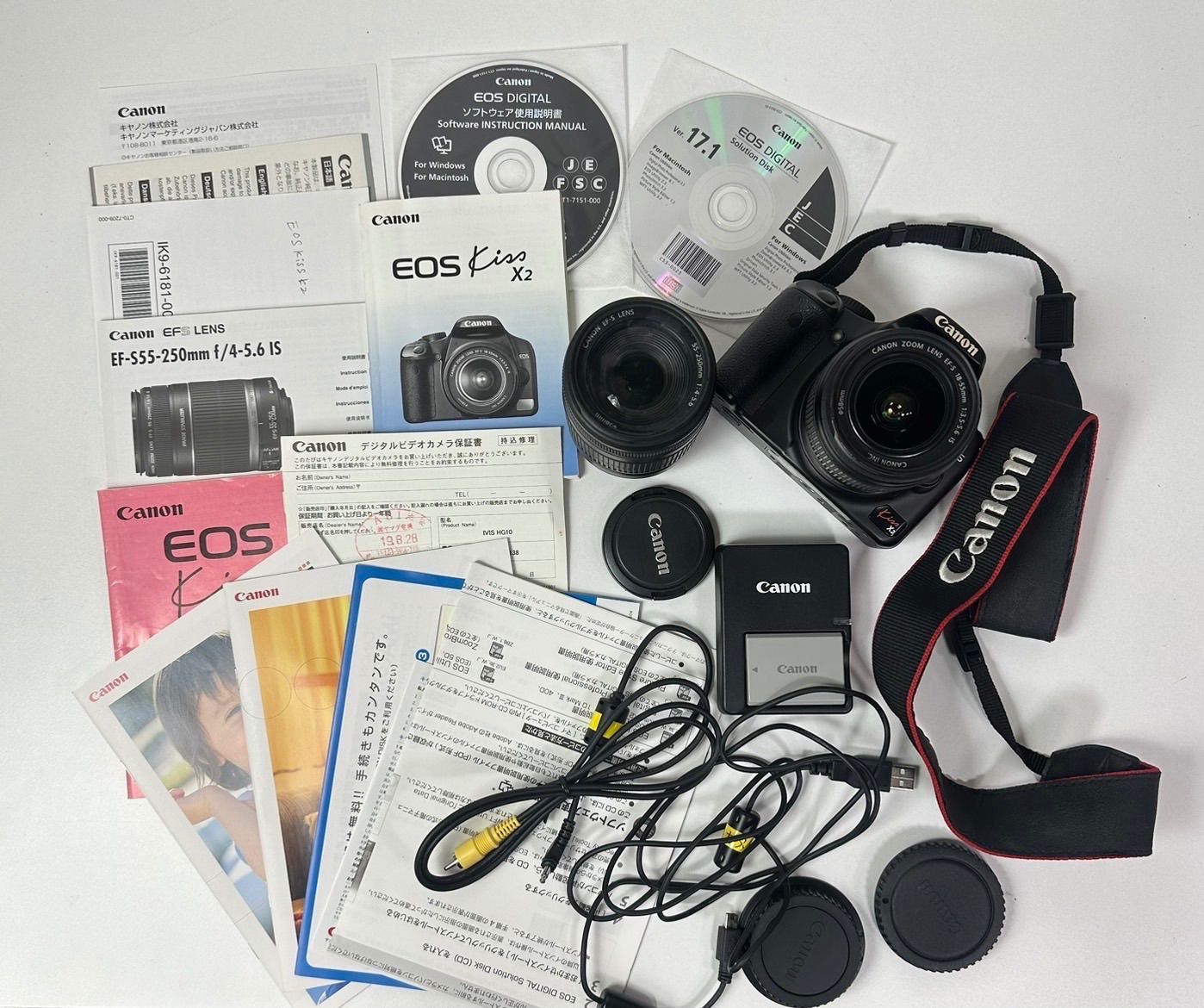 CANON EOS Kiss X2 EFS55-250mm キャノン ジャンク CANON EOS Kiss X2 EFS55-250mm キャノン ジャンク ジャンク】CANON