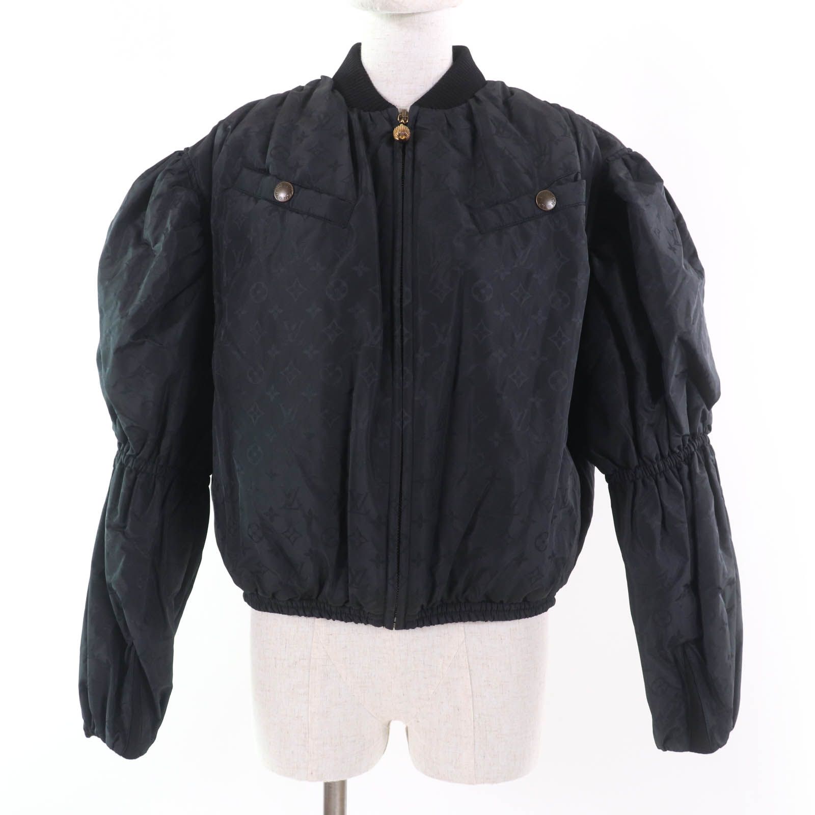 【ルイヴィトン】ビショップスリーブ ボンバージャケット 未使用品☆LOUIS VUITTON ルイヴィトン 22SS シルク モノグラム