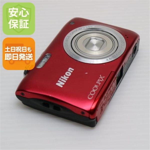 中古 COOLPIX S2900 レッド 即日発送 コンデジ Nikon 本体 土日祝発送