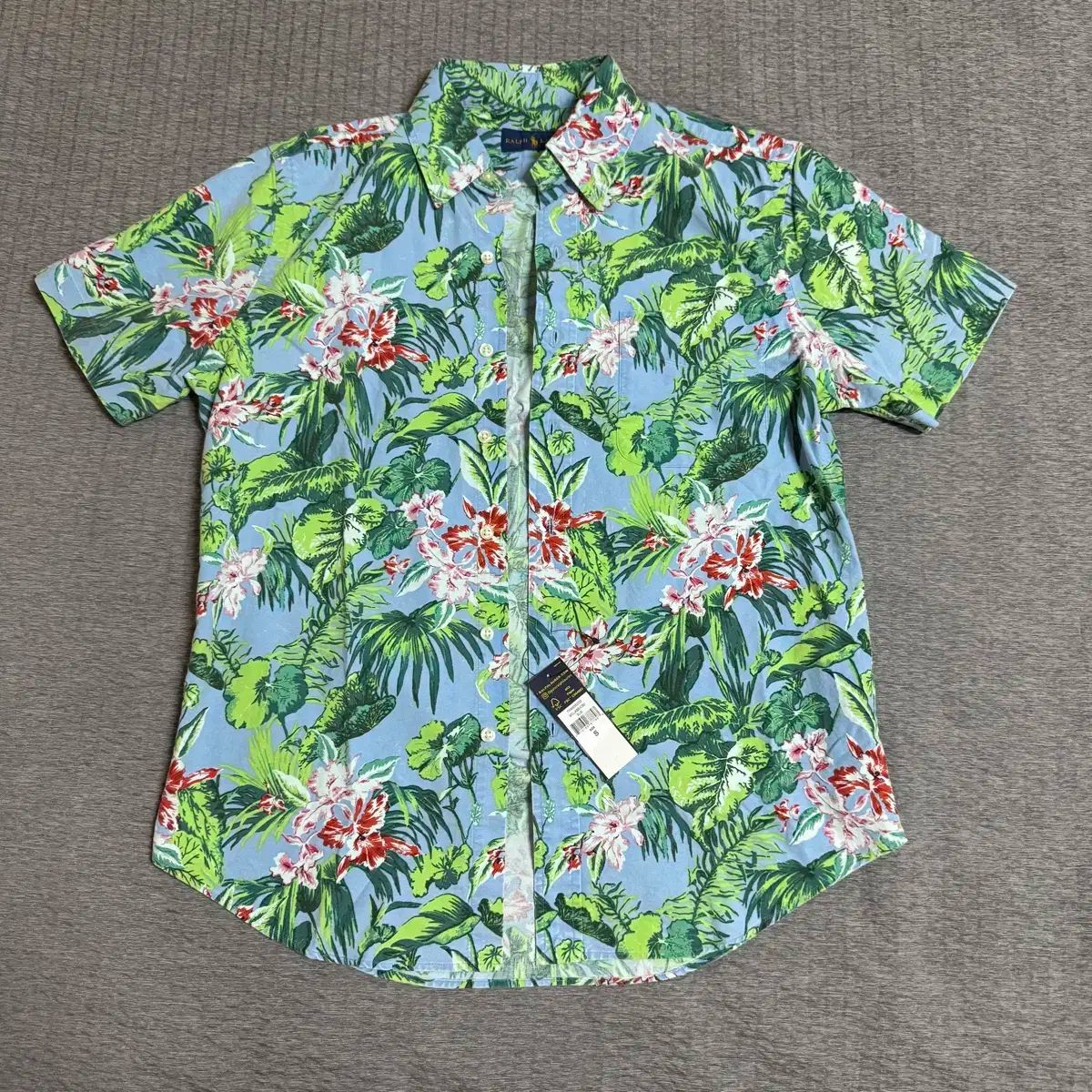 ポロ Ralph Lauren ラルフローレン ハワイアン フローラル パターン 半袖 シャツ S