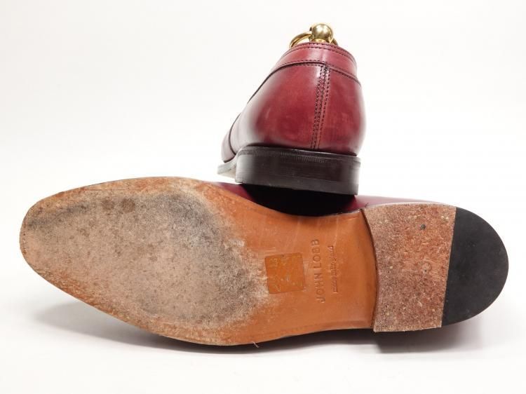 753 / 0417 おすすめ!! 使用数回 ジョンロブ ADLEY バーガンディー