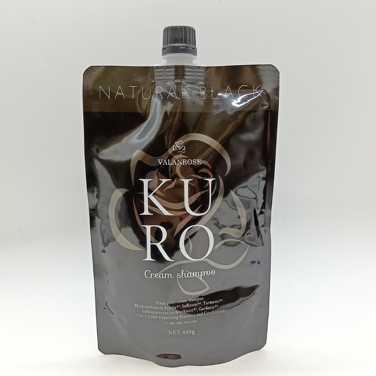 KURO バランローズKURO クリームヘアカラージャンプー ダークブラウン