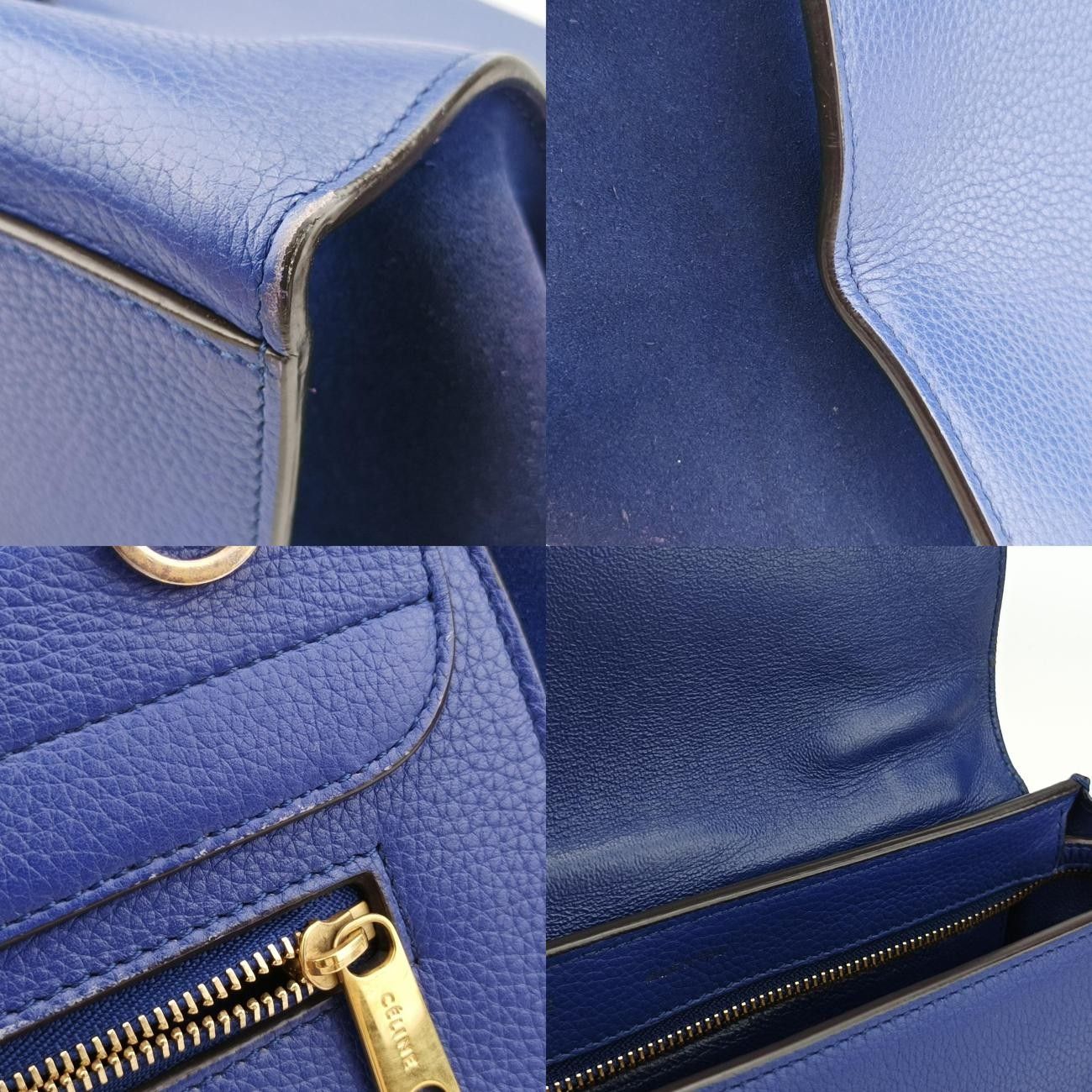 セリーヌCelineトラペーズスモールブルー×ネイビーレザー×スエードS-VP-1103 S-MM-1113