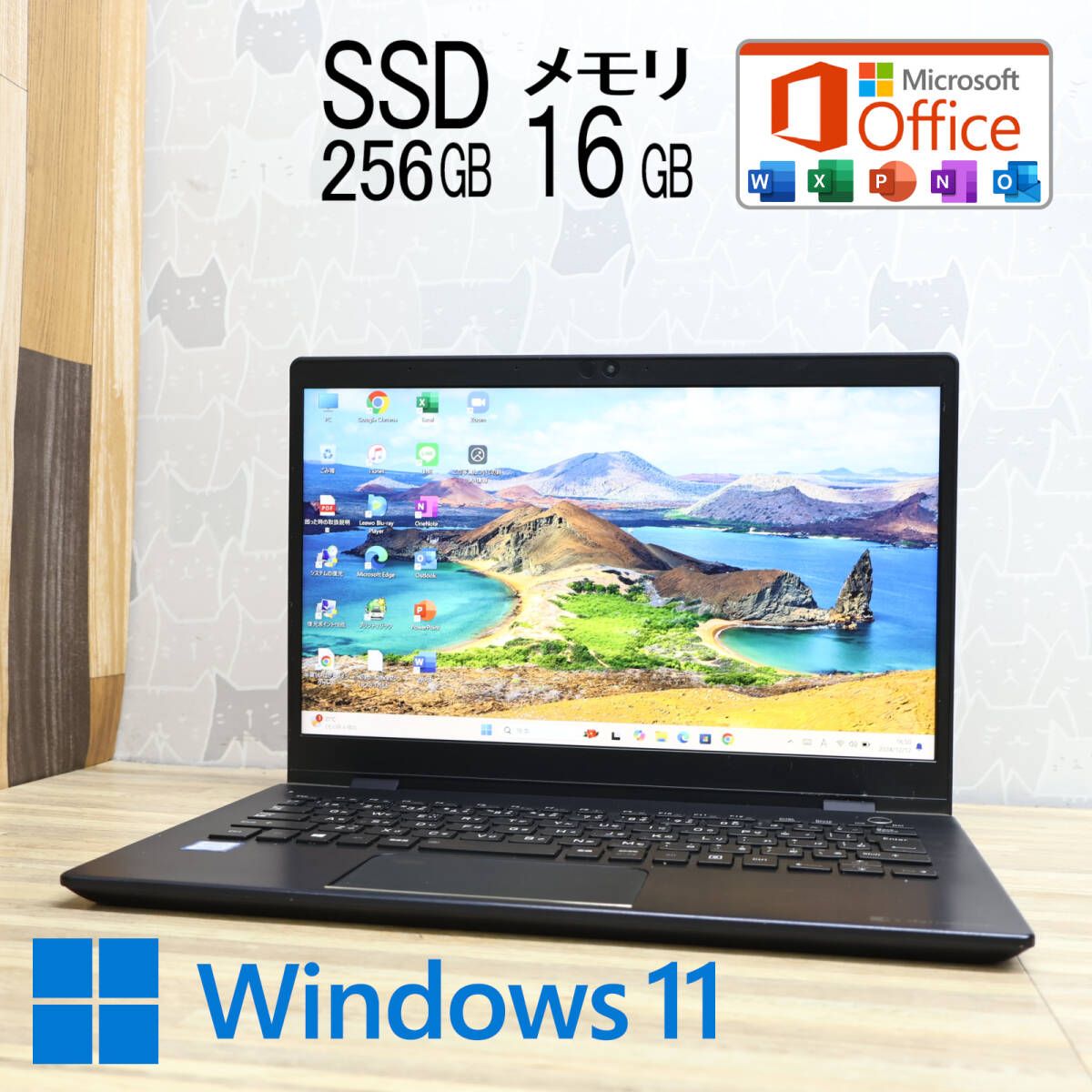 超美品 高性能8世代4コアi5！M.2 NVMeSSD256GB メモリ16GBG83/M Core i5-8250U Webカメラ TypeC Win11 MS Office2019 Hu0026BP82614