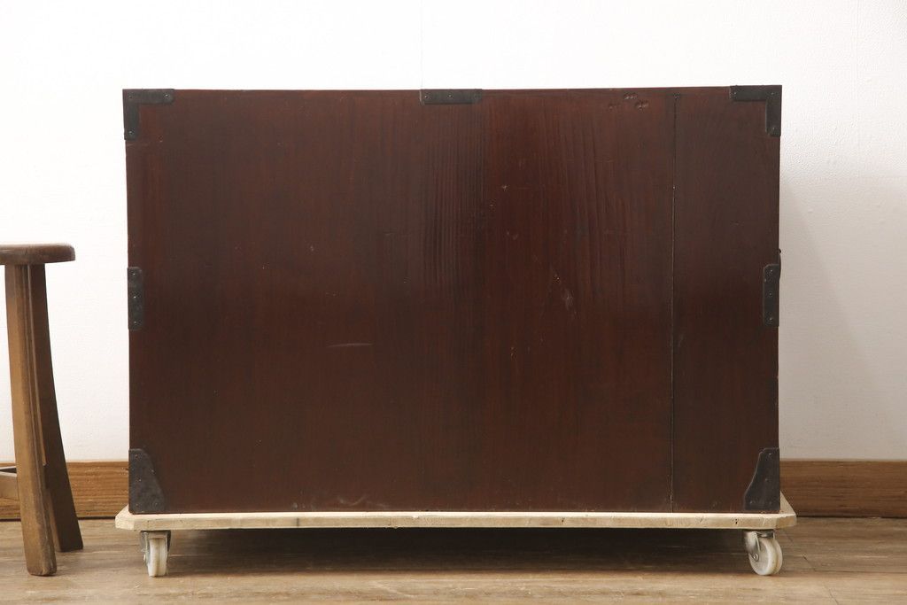 着物箪笥 和箪笥 表面材天然杢単板カリン 2段分離