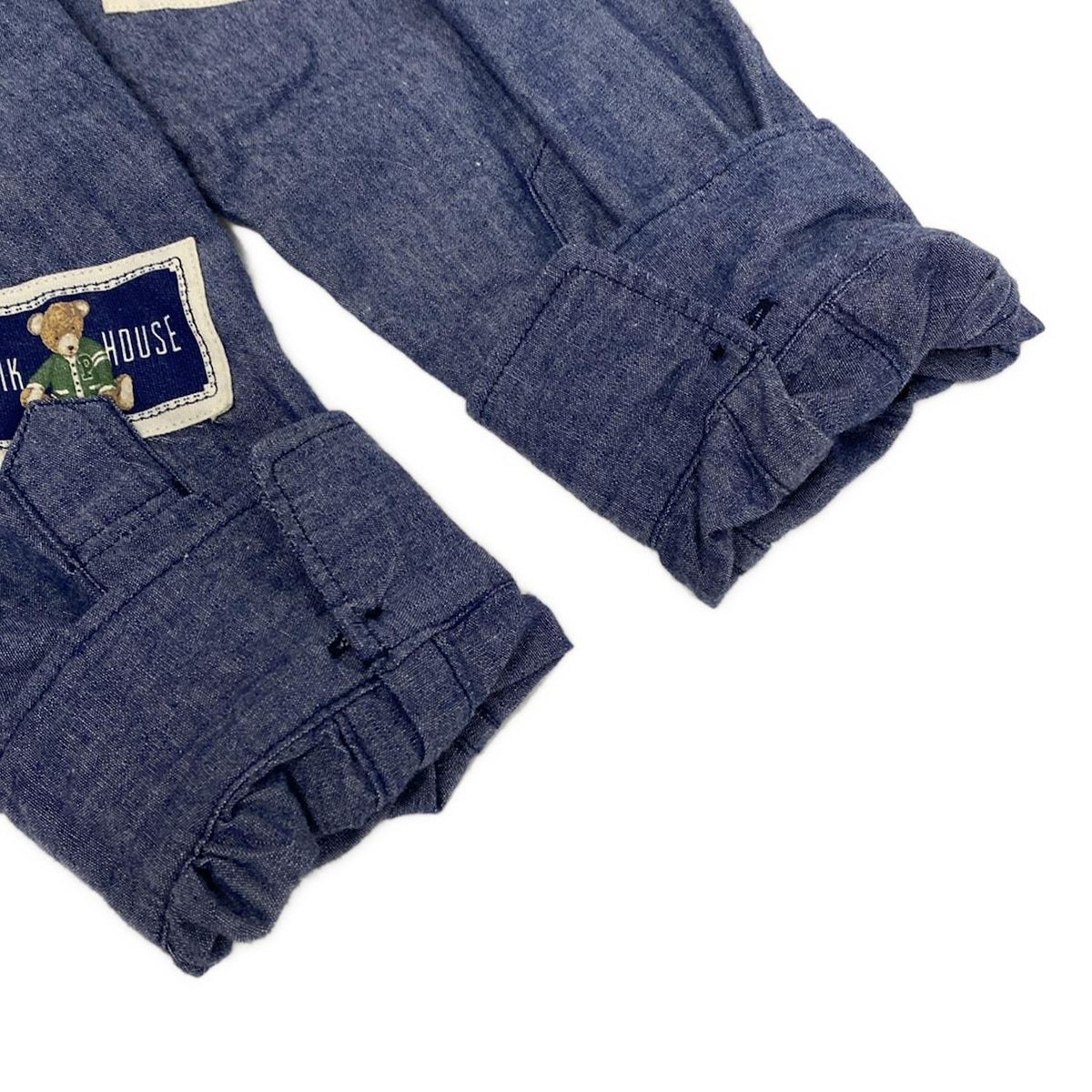 ピンクハウス PINK HOUSE ネイビー×白 レディース シャツワンピ/ロング丈/フリル ワンピース