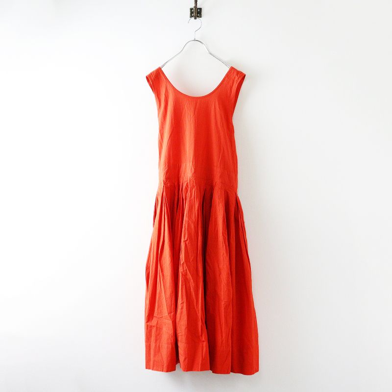 ヴェリテクール Veritecoeur VC-2284 ノースリーブロングワンピース F｜レッド トップス ギャザー 2400014638233