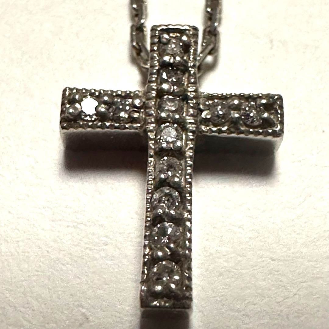 アガット agete ネックレス ダイヤモンド 0.12ct 十字架 クロス - メルカリ