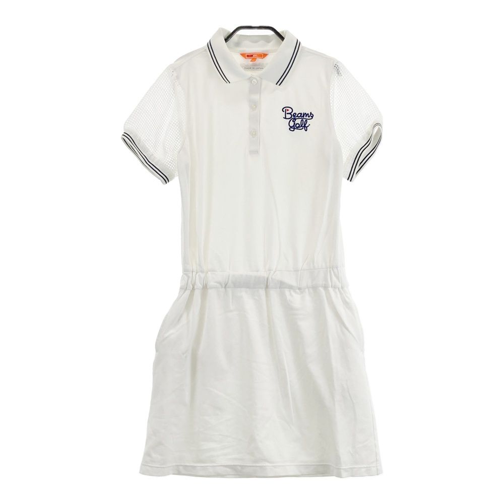 サイズ：L BEAMS GOLF ビームスゴルフ 半袖ワンピース ホワイト