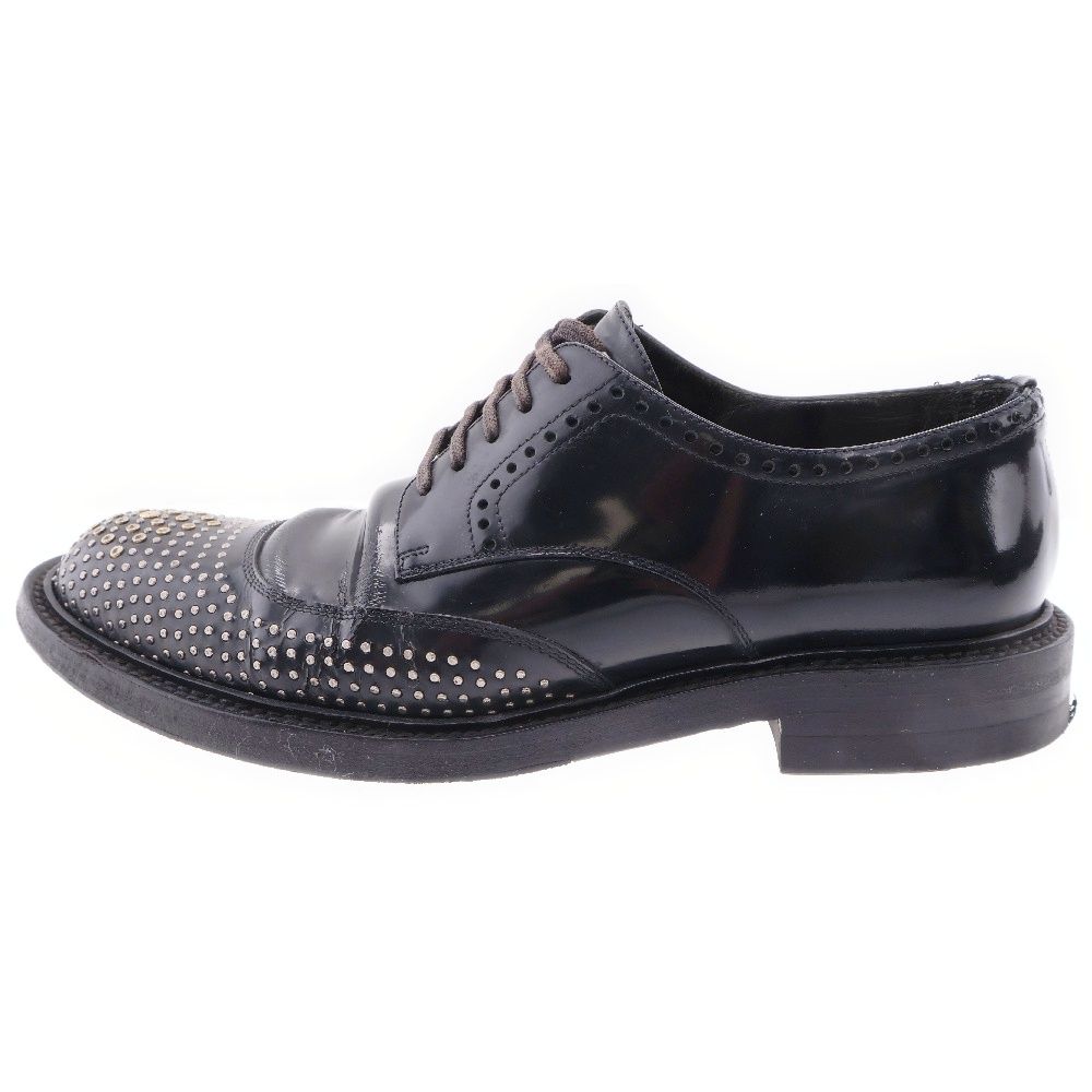 SAINT LAURENT PARIS (サンローランパリ) スタッズ パテント レザー ローカット ドレスシューズ 315309 AO900 1000 ブラック