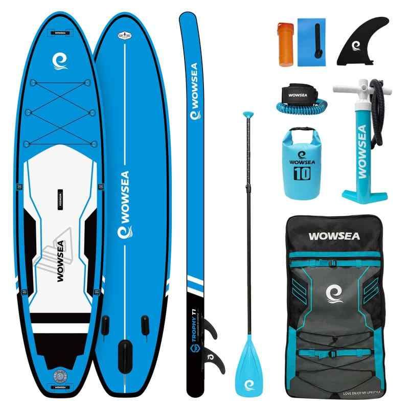 WOWSEA Trophy T1 サップ インフレータブル スタンドアップパドルボード 11 335cm ×32-quot- 80cm ×6-quot- 15cm 安定性 SUPボード ヨガ 釣り