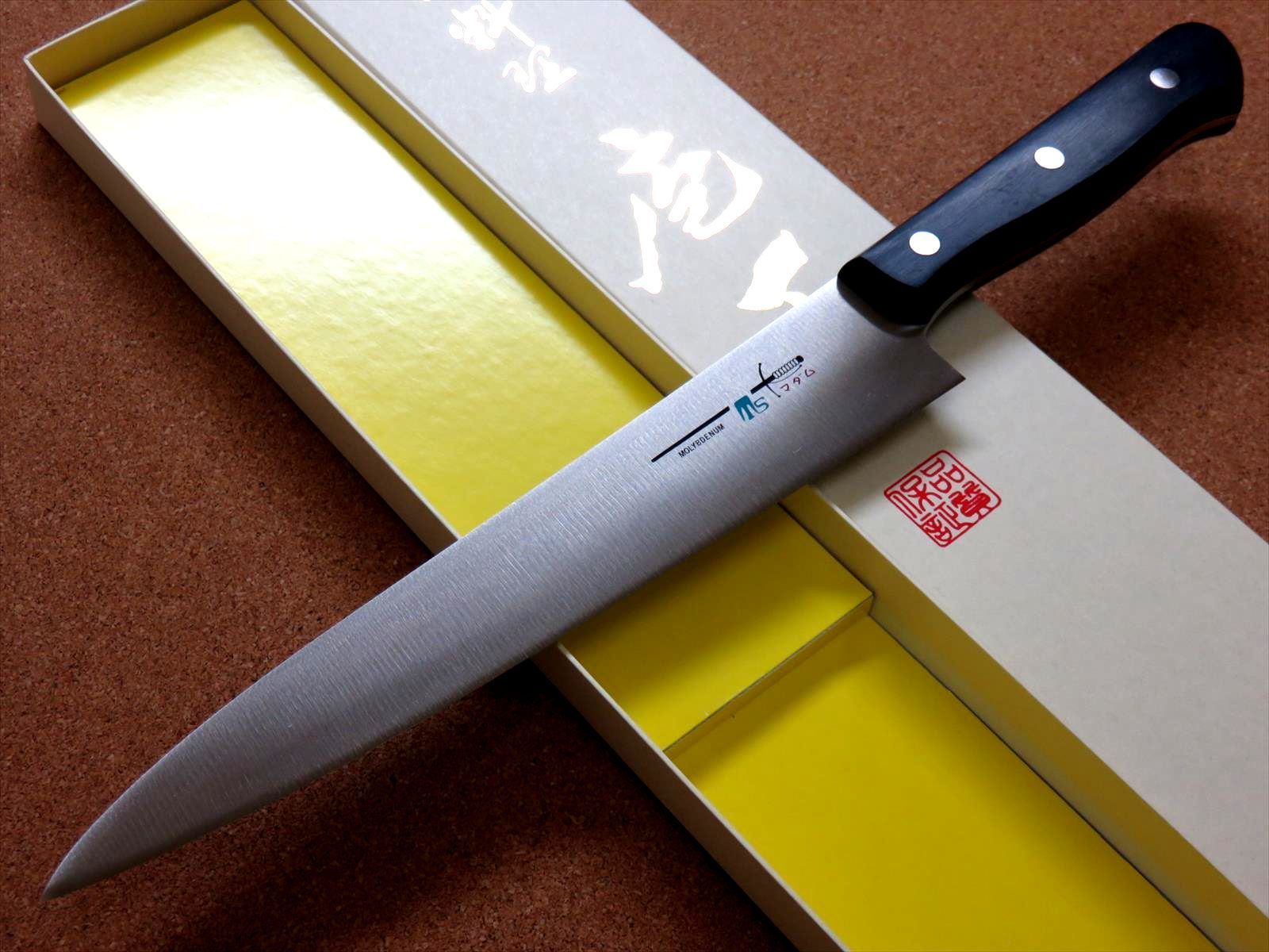 関の刃物 スジ柳刃包丁 210mm クロムモリブデン鋼 刺身包丁 片刃 右