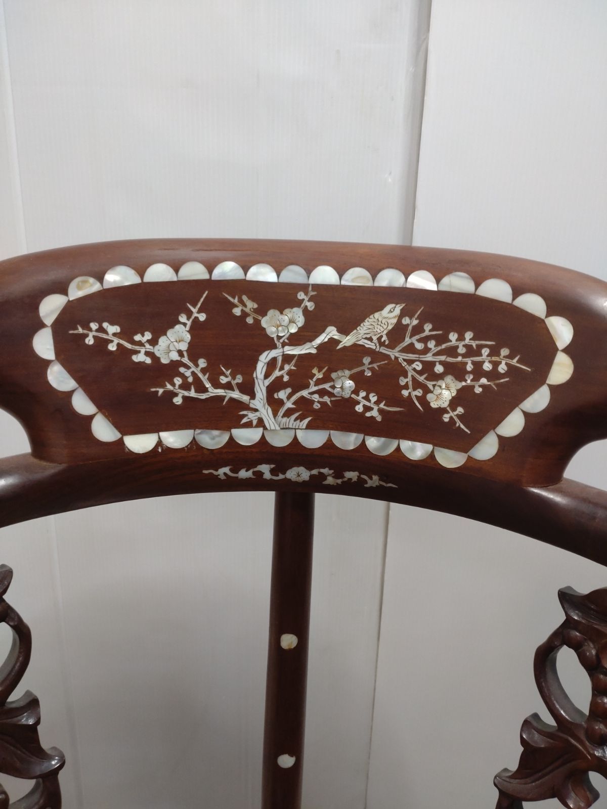 螺鈿細工 唐木家具 花梨 らでん チェア サイドテーブル 中国家具