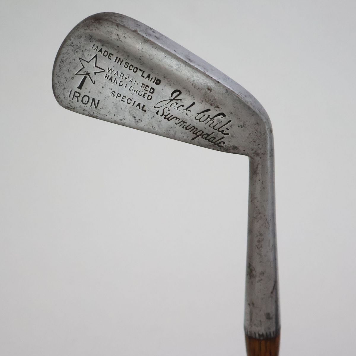 ● Jack white ジャックホワイト アンティーク ヴィンテージ ゴルフアイアン 木製シャフト 82391
