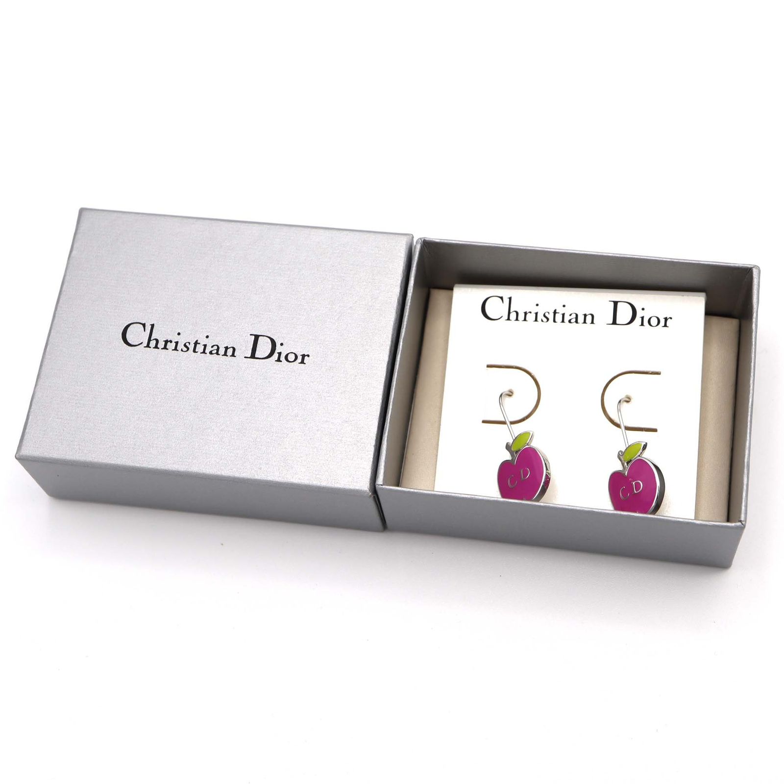 Christian Dior ディオール CD ピアス リンゴ 林檎 フックピアス
