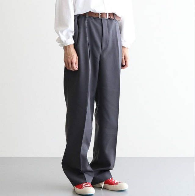 AURALEE オーラリー 22AW 日本製 LIGHT WOOL MAX GABARDINE TWO-TUCK