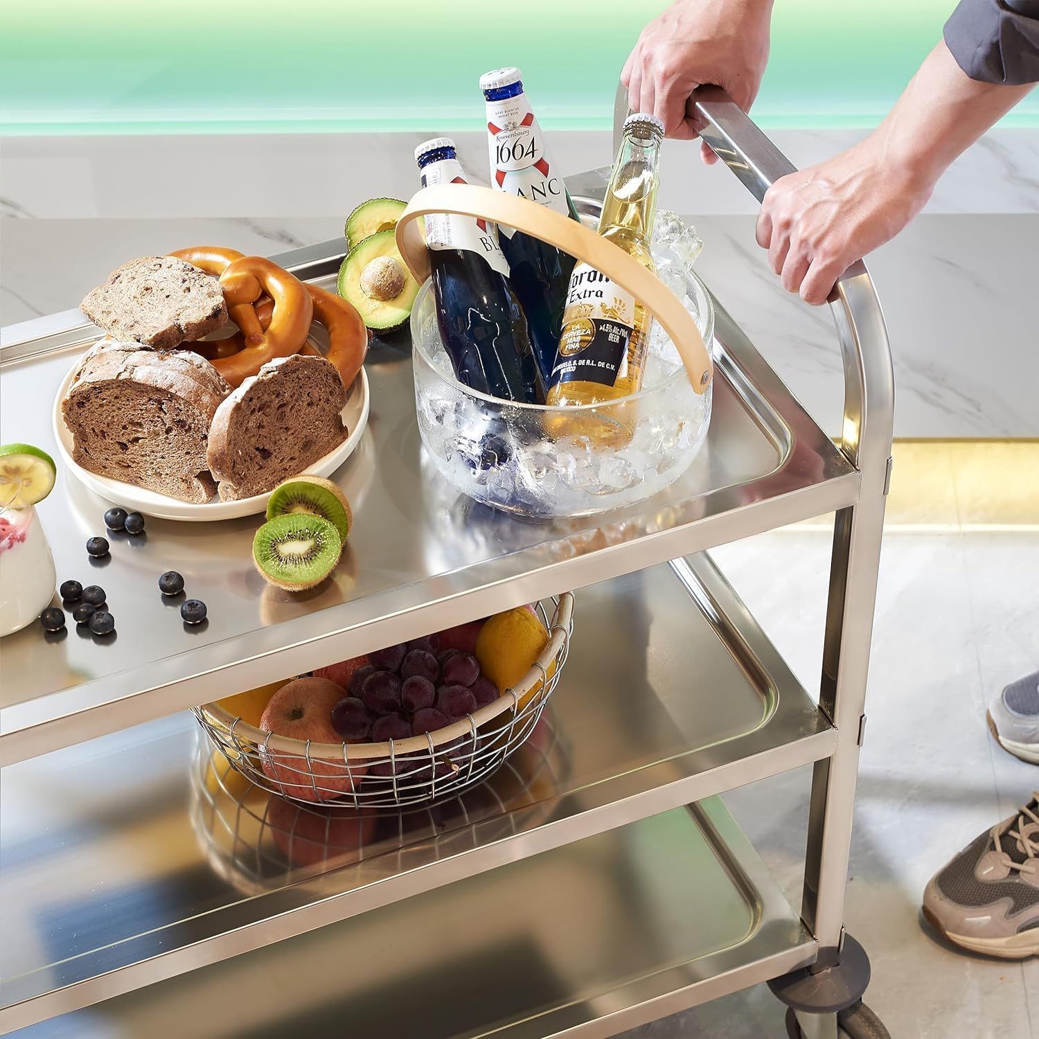 3段サービスワゴン業務用 キッチンワゴン サービスカート キッチン