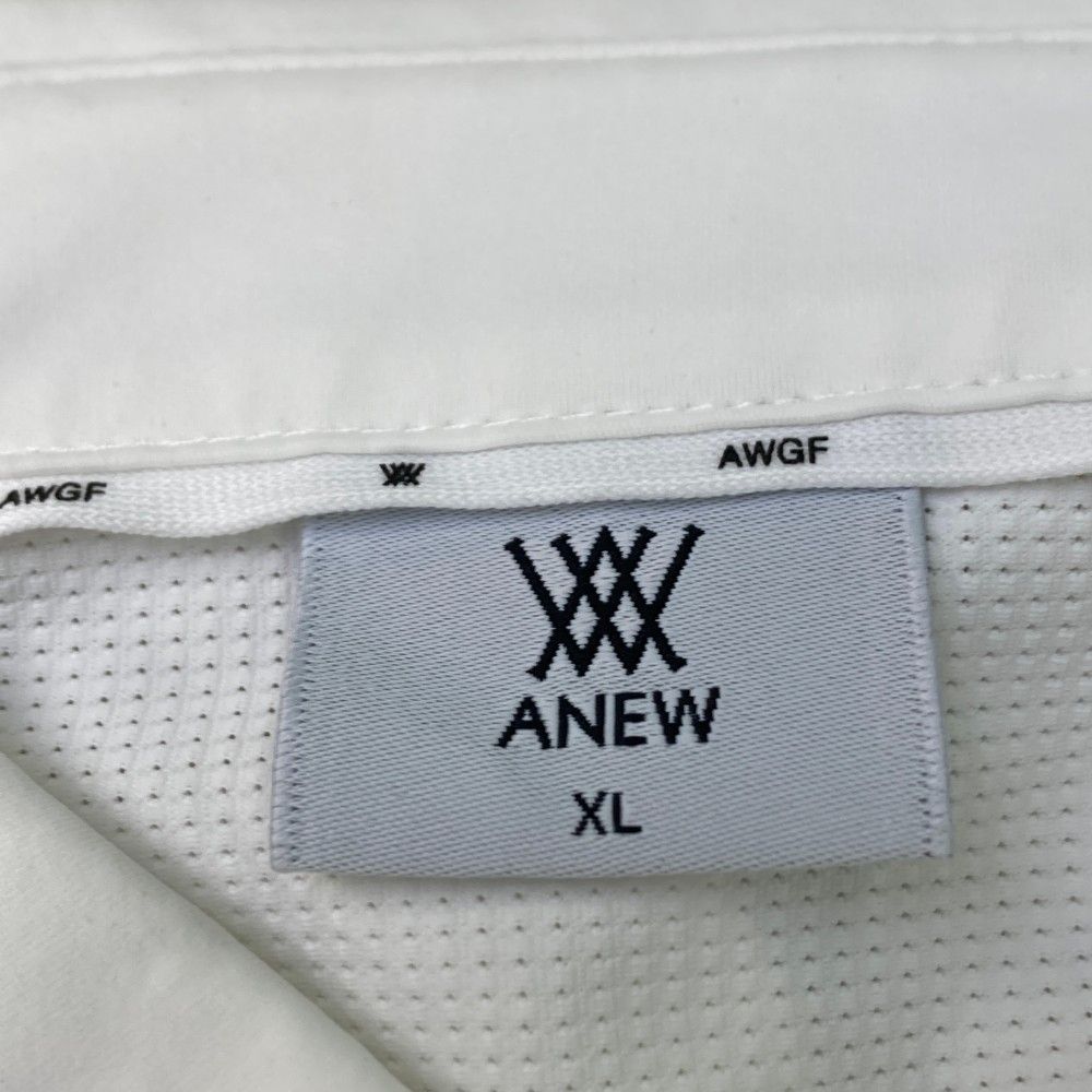 新品⭐️タグ付き ❤️XL ANEW メンズ ポロシャツ　ホワイト サイズ：XL ANEW GOLF アニューゴルフ 半袖ポロシャツ ドット