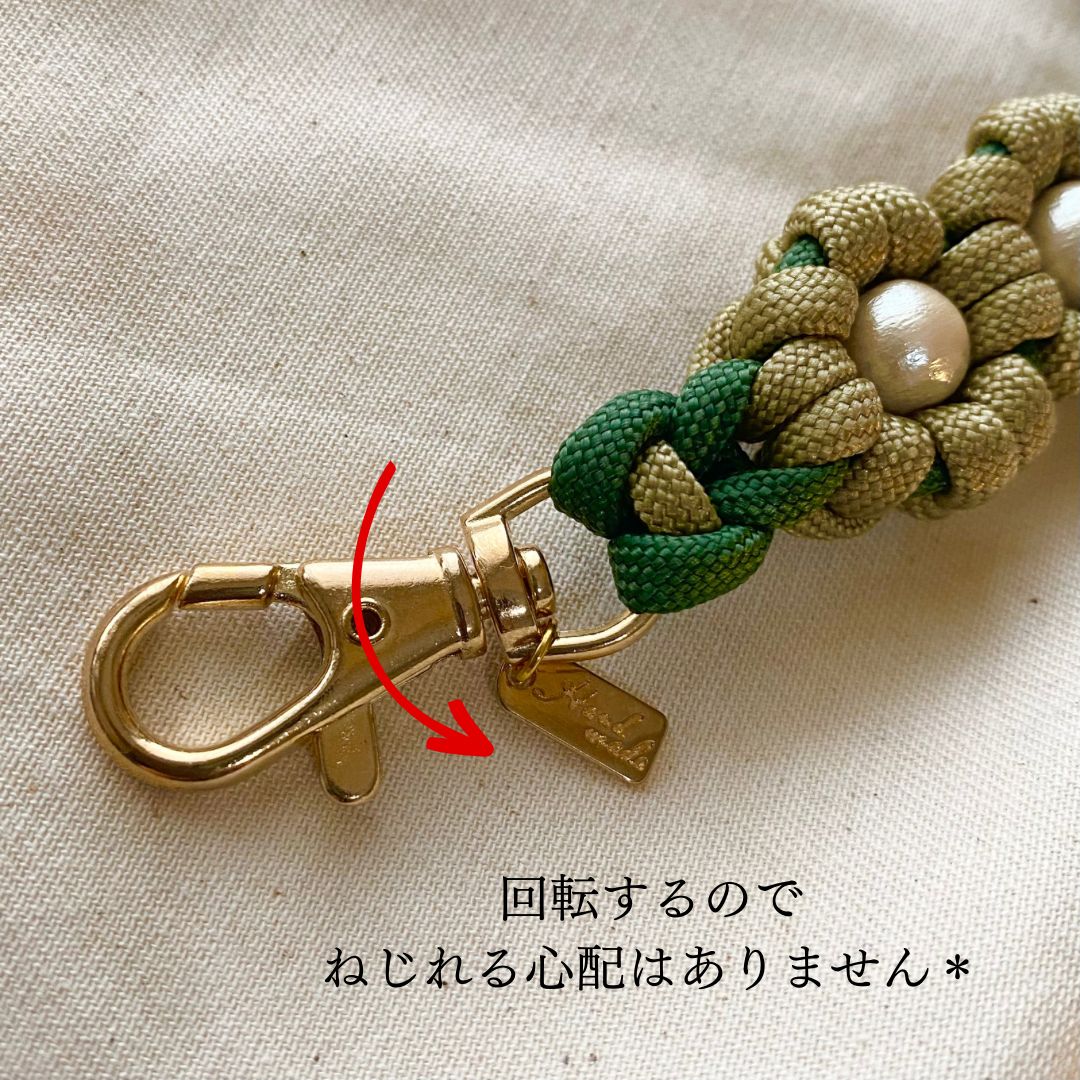 【ハンドメイド】パラコード・スマホ用お花柄ショルダーストラップ ツツジ】パラコード スマホショルダー ストラップ ハンドメイド
