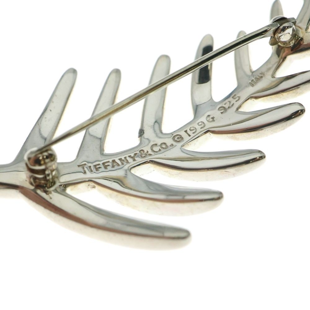 TIFFANY-Co ティファニー リーフモチーフ ブローチ ピンバッジ シルバー