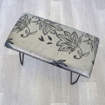 モダンスツール ベンチ 椅子 シルバー＆ゴールド 1901BRL002