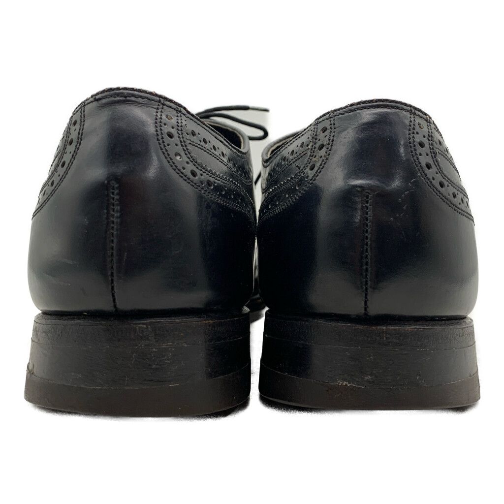 70～80年代 FLORSHEIM フローシャイム ウィングチップ レザーシューズ ブラック (メンズ 9 1/2 C) 中古 古着 KA1709 70～80年代 FLORSHEIM フローシャイム ウィングチップ レザーシューズ