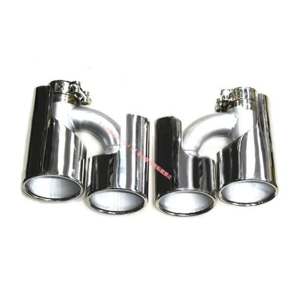 メルセデス ベンツ BENZ Cクラス W204 ML300 C300 C200 マフラーカッター テールパイプ デュアル 4本出し ML63ルック 外装カスタム 左右セット FFCRYSTALESIA_COM