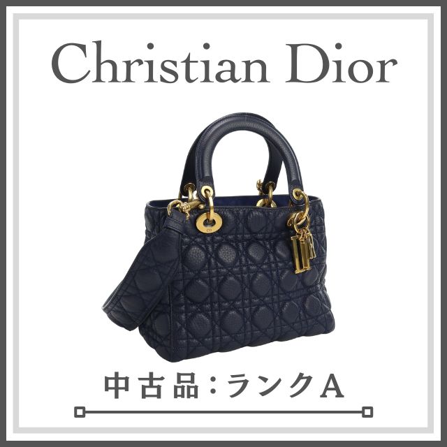 Christian Dior クリスチャンディオール レディディオール ミディアム カナージュ ハンドバッグ ラムスキン レディース